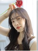 【Sourire江坂】大人っぽゆるふわダークブラウンフェザーバング