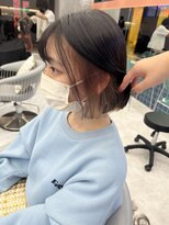 ロンドルーチェ 心斎橋(Lond luce)&nbsp;ダークアッシュ/ミディアムレイヤーカット［髪質改善/縮毛矯正］