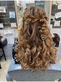 【ヘアセットサロンfrst】ふわふわもこもこハーフアップ♪