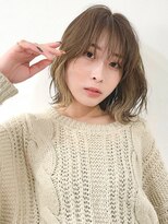 トゥルーズ 梅田店(TLUUS)&nbsp;TLUUS前髪パーマグレーベージュレイヤーロングアッシュカラー