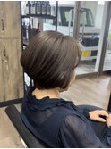 白髪ぼかし脱白髪染めショートヘアショートボブカット大船駅鎌倉