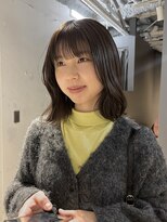 コフィー バイ メルト 吉祥寺(cofy by melt)&nbsp;【中澤彩乃】カーキベージュミディアムレイヤー韓国ヘア吉祥寺