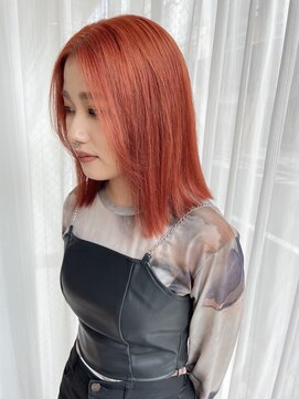 ヘアメイク ミチ 富田店(HAIRMAKE MICHI) 【MICHI 富田店　杉本 郁美】カシスピンク　艶感　ストレート