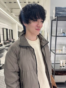 ギグスダブル 栄店(gigs double) 波巻きスパイラル/黒髪/アンニュイウェットスタイル