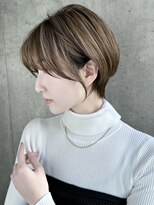 マルツ 銀座(maltu)&nbsp;大人美人ショート前下がりショートくびれショートベージュカラー