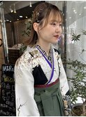 卒業式袴着付け、ヘアセット【立川/加藤沙久楽】
