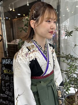 ヘアーアンドメイク ビス(HAIR&MAKE bis) 卒業式袴着付け、ヘアセット【立川/加藤沙久楽】