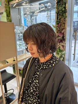 エヌ ドット ヘアープラス ミラクルヘアー(n. HAIR) ミニボブ×ウェーブパーマ