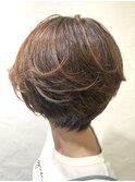 髪質改善 ハイライト ショート