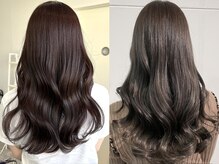 暗髪でも透明感のあるイルミナカラー♪