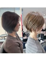 バンプ ギンザ(BUMP GINZA)&nbsp;30代40代50代ショート似合わせ白髪ぼかし前髪あり髪型