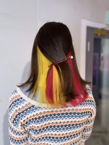 ナチュラル 渋谷店(Natural)&nbsp;インナーカラー／マルチカラー／レッド／イエロー／髪質改善