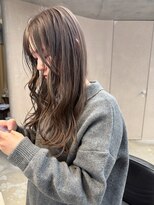 エウペ 渋谷(WEUPE)&nbsp;斜めバング/グレージュカラー/デザインカラー/シルキーベージュ