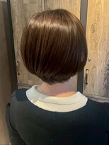 ナフィ バイ エイム 町田店(Nafie by eim) 丸みショートボブ/大人上品ボブ/艶髪グレージュ/シアーベージュ