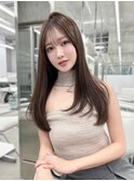 ブリーチなしダブルカラー透明感ミルクティーベージュ