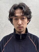 ランズサンズ 表参道(runsuns)&nbsp;刈り上げない大人センターパート×ニュアンスパーマ