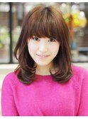 ふわっと内巻き☆ふわっと前髪で小顔に導く/海老名 ザシー