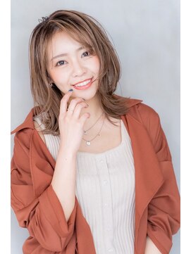 ケイト(kate) 【kate】大宮☆　外ハネミディ×アッシュベージュ