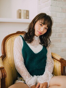 プロデュース 相模原店(Produce) ココアブラウン♪セミウェットウェーブ♪前髪