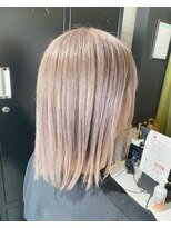 ガルボ ヘアー(garbo hair) #ホワイトベージュ#切りっぱなしボブ#ボブ#下村スタイル