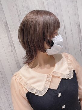 リアイス(Re:ICE) ミニウルフ/くすみブルー/流れるレイヤー/インナーハイライト