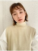 耳掛けシースルー外ハネボブ