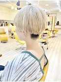 【morio成増 セリザワ】刈り上げマッシュショート ブリーチ