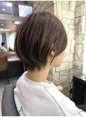 大人ラフウェーブ20代30代40代ボブブラウンスウィングショート