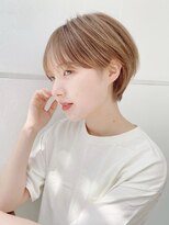 サンド ミュウ 横浜店(sand mieu)&nbsp;デザインカラー/オリーブベージュ/ショート/前髪/ブリーチ/横浜