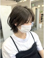 ジエクト カナウ(The Ect canow)&nbsp;レイヤーボブシースルー前髪イメチェン髪質改善ダークグレー