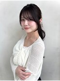 顔まわりカット/前髪カット/サイドバング/透明感カラー/レイヤー