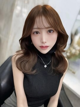 ラビス(Lovis) くびれヘア/ハイライトカラー/アプリコットオレンジ