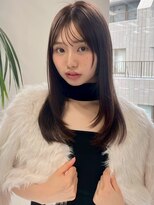 ユーフォリア 銀座本店(Euphoria)&nbsp;チョコレートブラウン 艶髪 髪質改善 レイヤーカット 顔周り