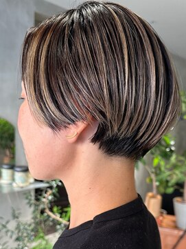 ハウ 心斎橋(how) 大人可愛い30代40代50代小顔◎マッシュショートボブハイライト