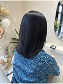 津久居韓国レイヤーカット顔周りレイヤーボブベージュカラー