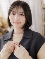 カバーヘア ブリス 戸田公園西口店(COVER HAIR bliss) 艶髪ダークグレージュ切りっぱなしミニボブc7戸田公園20代30代