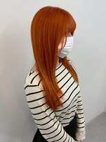 エトレ(etore)&nbsp;ビフォーアフターあり/オレンジピンク/艶髪カラー/透明感