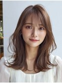 韓国風　ロング　顔まわり