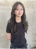 透明感オリーブグレージュ×レイヤーカット
