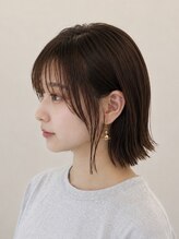 ニューオリジンヘア(New Origin Hair) 切りっぱなしボブ×ベージュ
