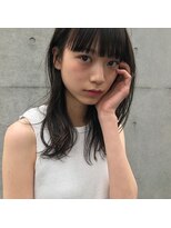 ベル 銀座5丁目店(Belle)&nbsp;大人かわいい！ぱっつん束感バング×黒髪　【Belle銀座５丁目】