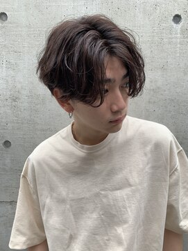 バイフィフス 原宿/表参道(by fifth) 重めセンターパート×ニュアンスパーマで洒落感ヘア