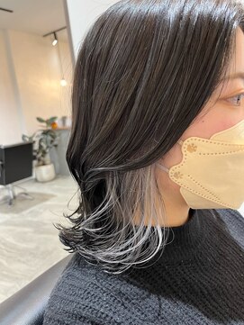 フォセット(Fossette) Earring Color × White Ash 〈 2Bleach ◯ 〉