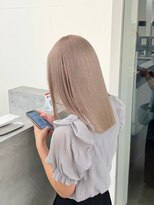 ラル 立川(lar)&nbsp;透明感beige_前髪マチルダボブピンクベージュ