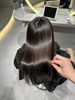 ロンドメリア 天神大名店(Lond Melia) ★くびレイヤーエモージュインナーグレージュ前髪ピンクベージュ