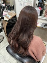 ヘアアンドメイク 心座(hair&make) ツヤ髪ピンクカラー