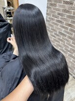 ピークスヘア(peaks hair) 黒髪学生オススメ髪質改善ネビージュダークグレー暗髪学割U24
