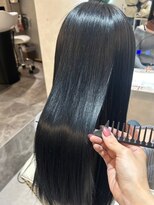 エヌ 大阪梅田店(enu)&nbsp;【大阪梅田】ブルーブラック×韓国風くびれ巻き