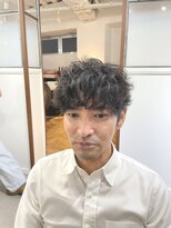 メゾン(Maison)&nbsp;ダークアッシュシャドウパーマ韓国マッシュ大人波巻きパーマ