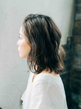 エクファ ヘア リゾート 大津 瀬田店(ex-fa hair resort) 黒髪ボブルフネビージュ小顔ワンレンスペインカール